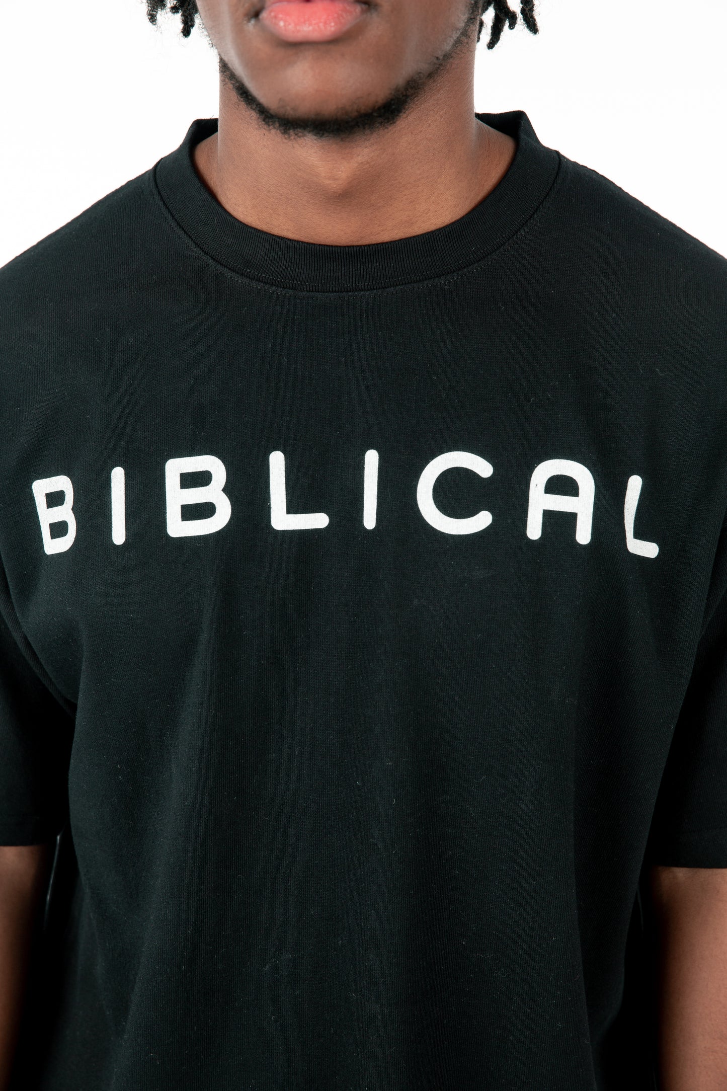 Black Biblical Life Logo Tee (Oversized)