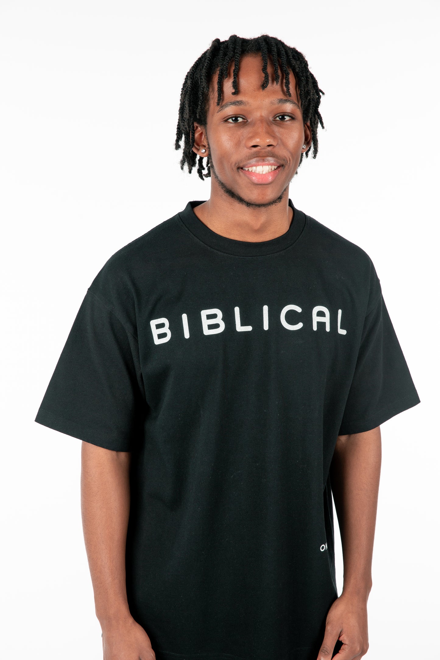 Black Biblical Life Logo Tee (Oversized)