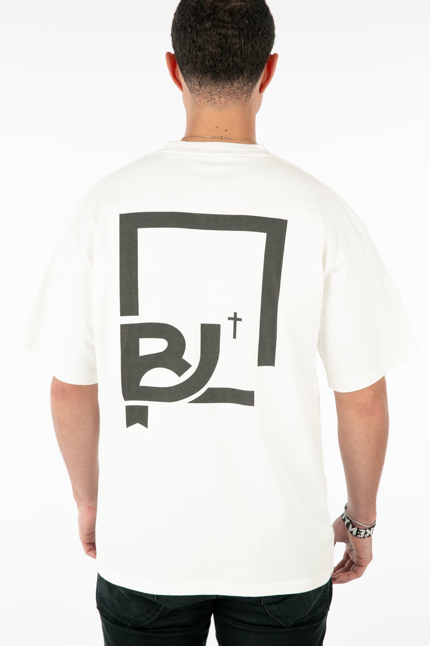 White Biblical Life Logo Tee (Oversized)