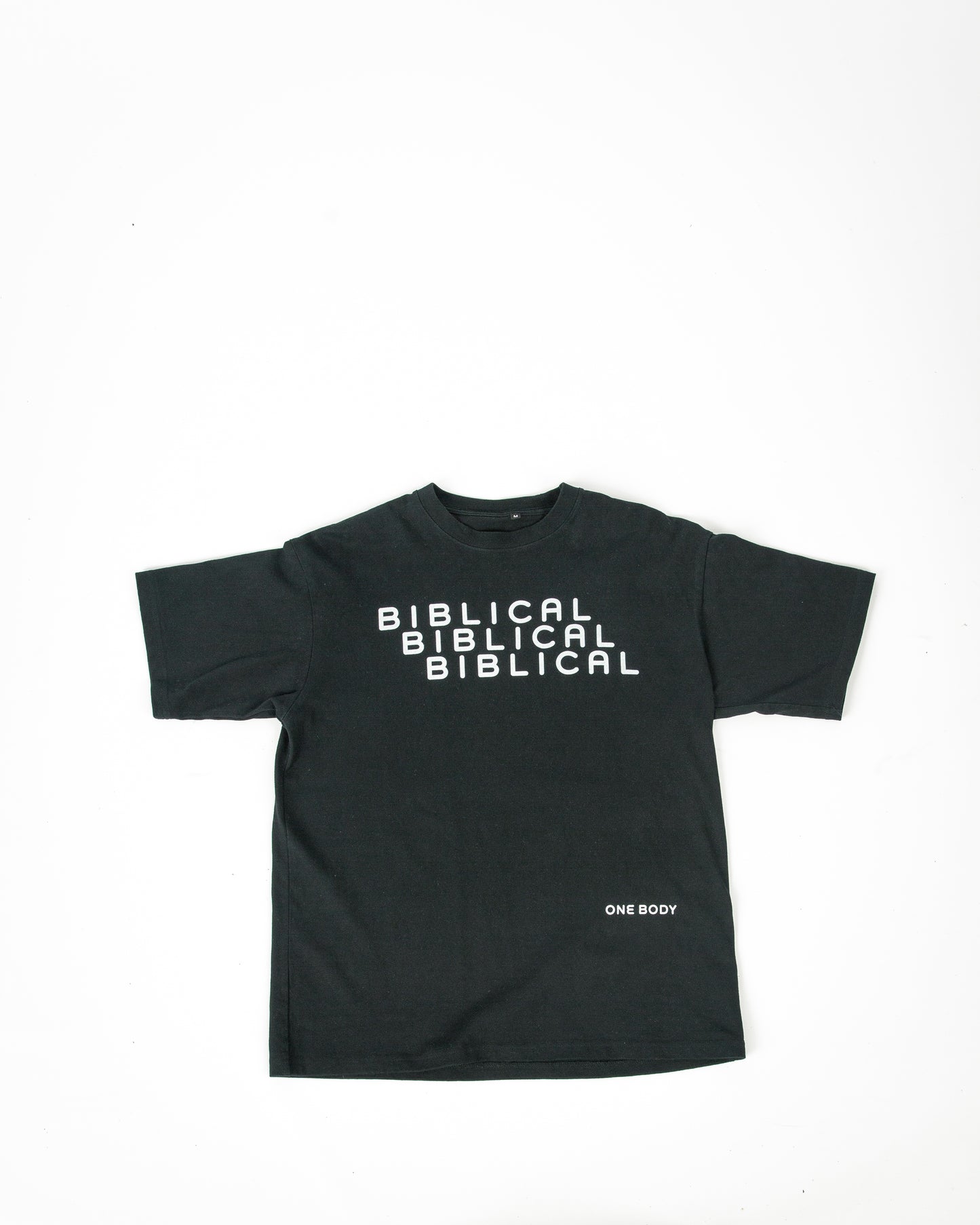 Biblical Life "Romans 8:18"  T-Shirt - Black (Oversized)