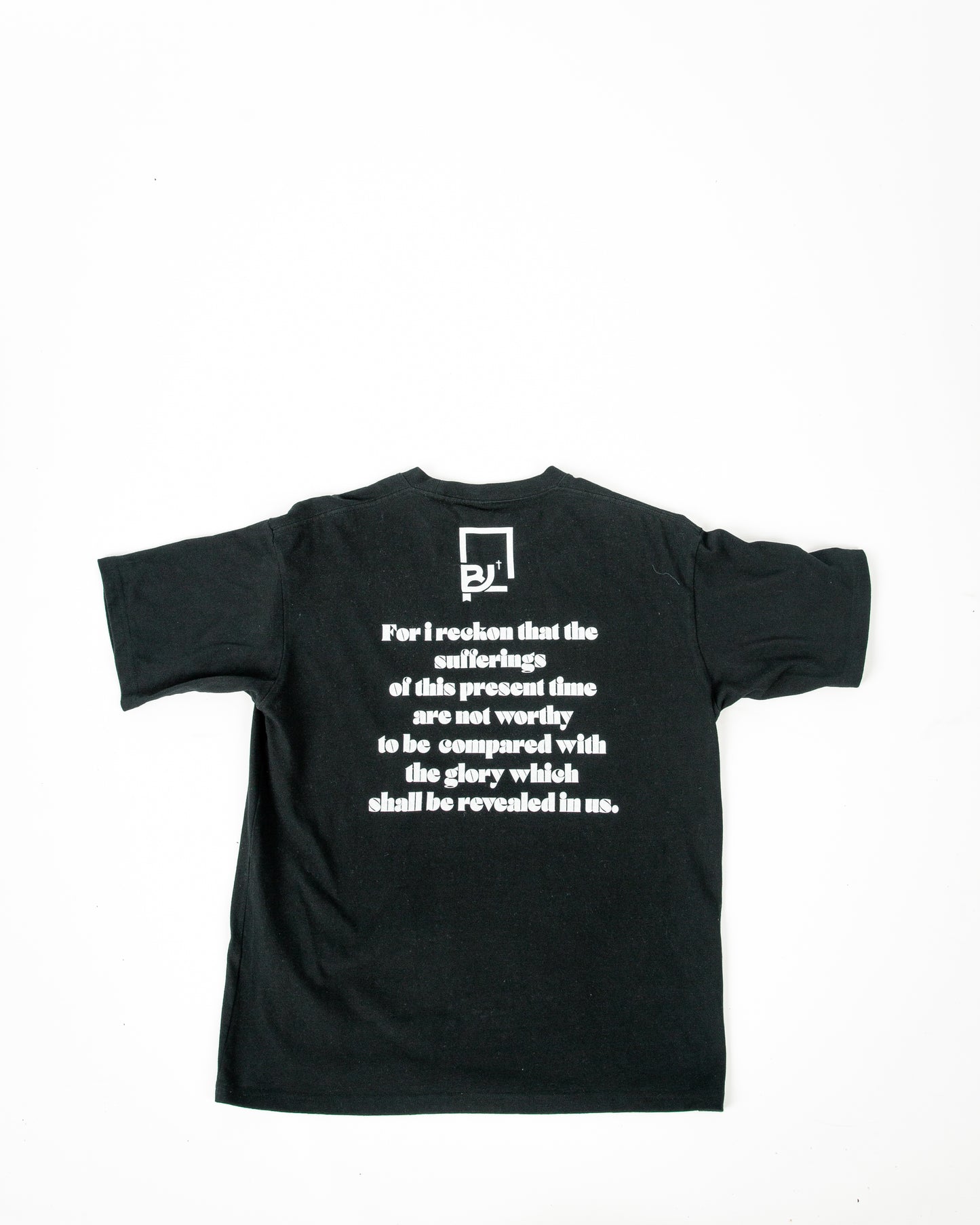 Biblical Life "Romans 8:18"  T-Shirt - Black (Oversized)